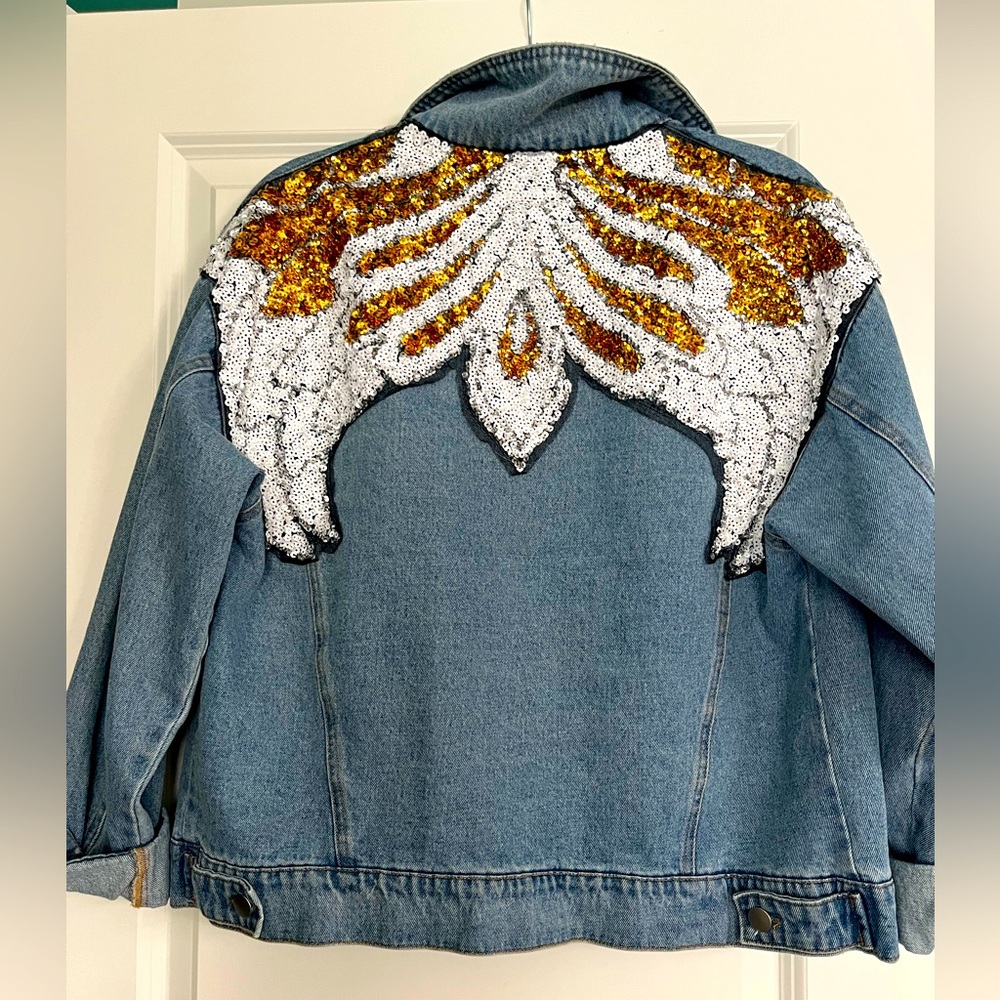 Boho Sequin denim jacket